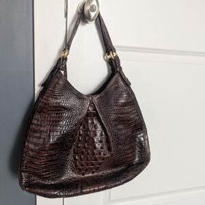 Brahmin Brown Crocodile-Embossed Women's Bag